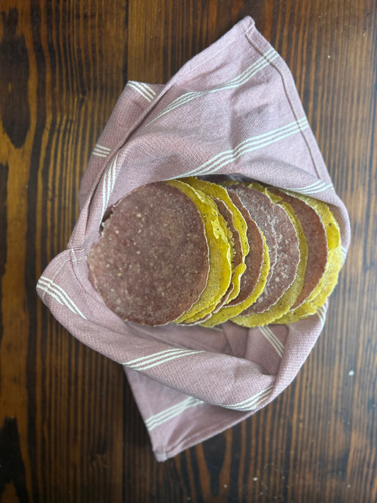Small batch Hand made Nixtamal Tortilla (half a dozen)